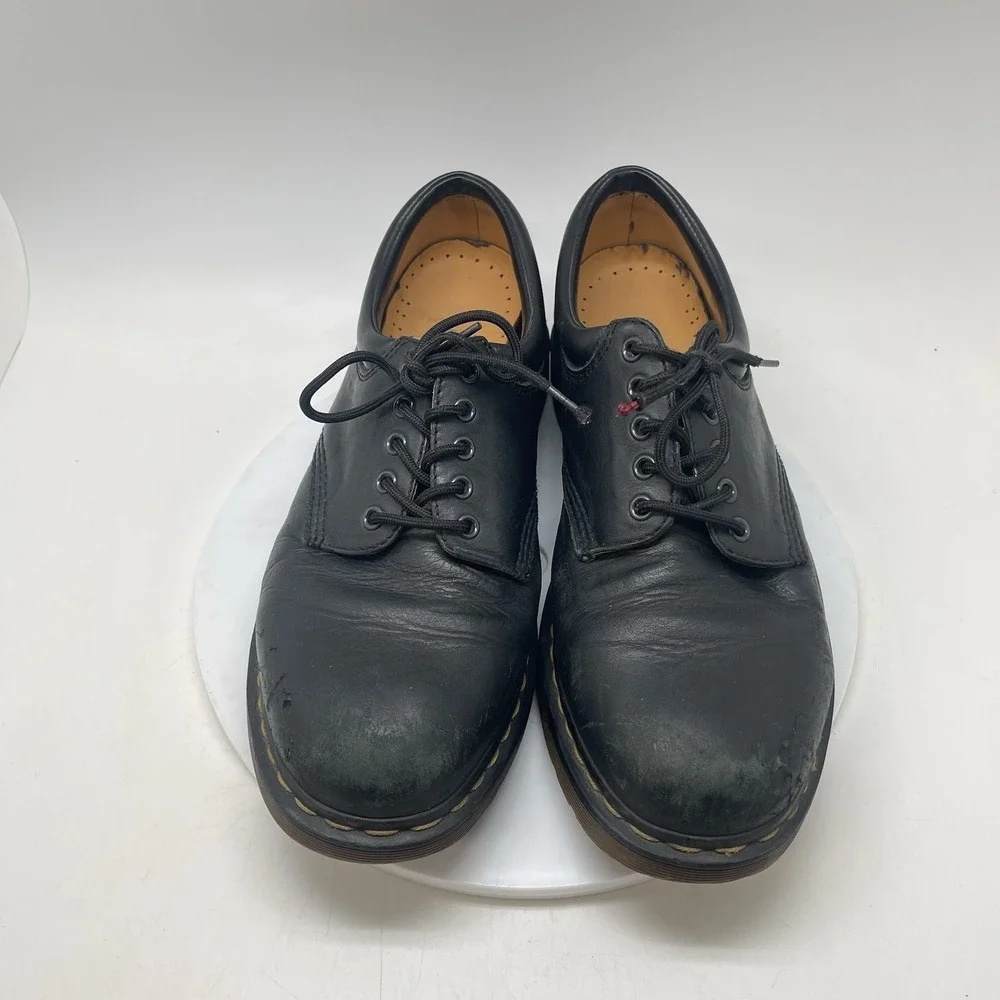 Dr Martens Shoes Mens 12 8053 Crazy Horse Black Leather Oxford Derby Gaucho